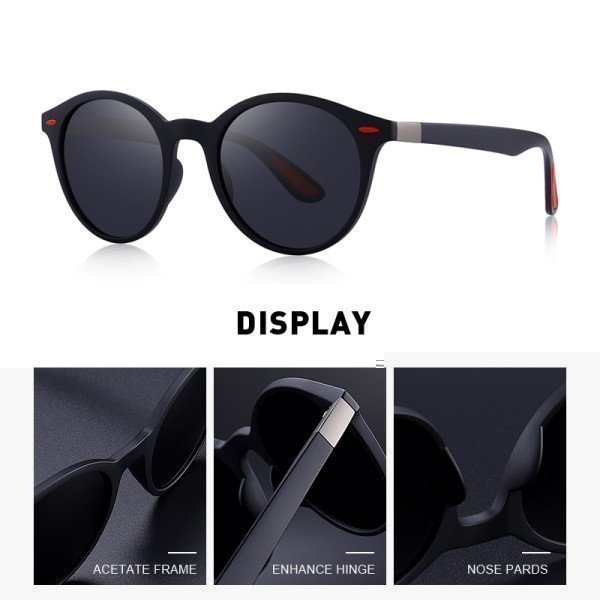 Design Men Women Classic Retro Rivet Polarized Sunglasses Lighter Design Square Frame 100% Uv Protection S8508 Merrys/hoodmat.com