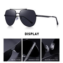 Design Men Classic Pilot Sunglasses Aviation Frame Hd Polarized Sunglasses For Mens Driving Uv400 Protection S8175 Merrys/hoodmat.com