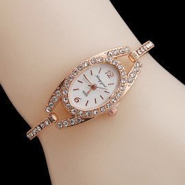 Luxury Brand Rhinestone Rose Gold Watches Women Stainless Steel Bracelet Diamante Quartz Watch Women Dress Watches Female Hours Jw Wristwatches/hoodmat.com