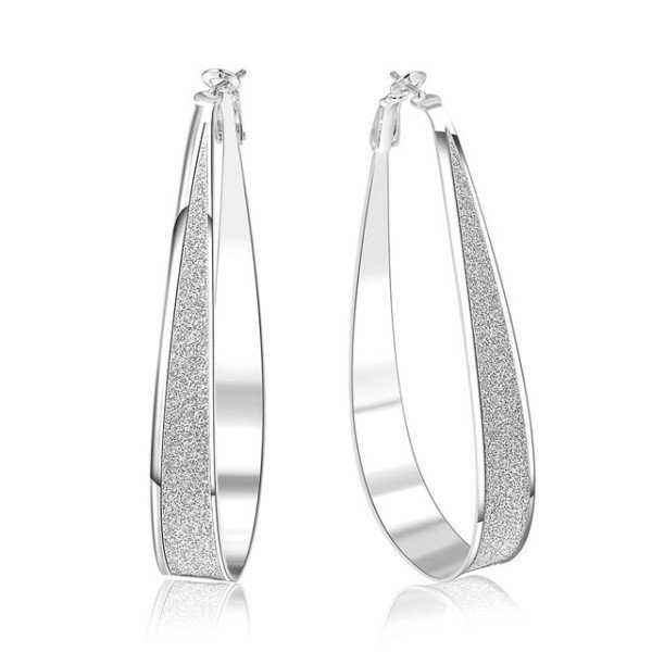 Anti Allergic 100% Sterling Silver Hoop Earrings Vogue Brand Stylish Circle Loop Jewelry For Woman Patico/hoodmat.com