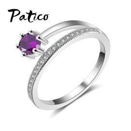 Female 925 Sterling Silver Finger Rings Full Shiny Cz Cubic Zirconia Stone Wedding Jewelry Accessories Patico/hoodmat.com