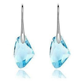 One Pair Colorful Austria Crystal Stone 925 Sterling Silver Hook Earrings Nice 6 Colors Patico/hoodmat.com