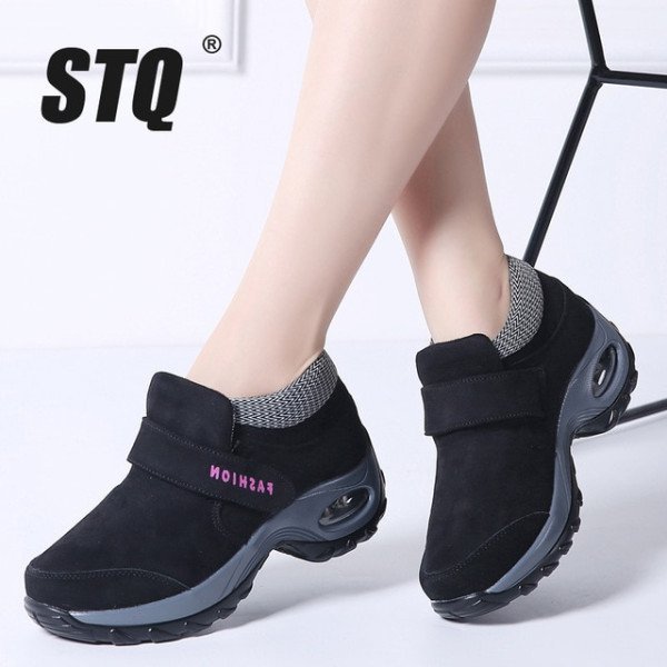 2019 Winter Women Snow Boots For Women Shoes Warm Platform Black Ankle Boots Female High Wedge Waterproof Hiking Boots 1851 Stq/hoodmat.com