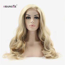 Hair 26 Long Wavy Lace Front Wig Light Blonde Synthetic Wigs For  Women Heat Resistant Synthetic Fake Hair Wig Shangke/hoodmat.com