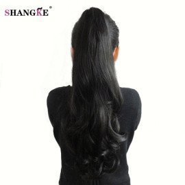 Hair 24 Synthetic Ponytail Wowen Wavy Claw Clip In Ponytail Hair Extension Heat Resistant Fake Hair Pieces Shangke/hoodmat.com