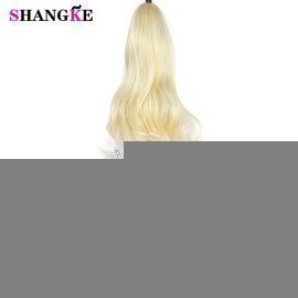 Synthetic Claw On Ponytail Clip In Pony Tail Hair Extensions One Piece Curly Style Hairpiece Black Brown Blonde Shangke Shangke/hoodmat.com