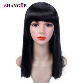 40Cm Halloween Hair Long Straight  Wig Womans Heat Resistant Synthetic Female Cosplay Wigs For White Women Fake Hair Shangke  Shangke/hoodmat.com
