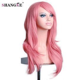 28 Long Wavy Wig Red Synthetic Cosplay Wigs For  Women Heat Resistant Female Hair Pieces 10 Colors Available Shangke/hoodmat.com