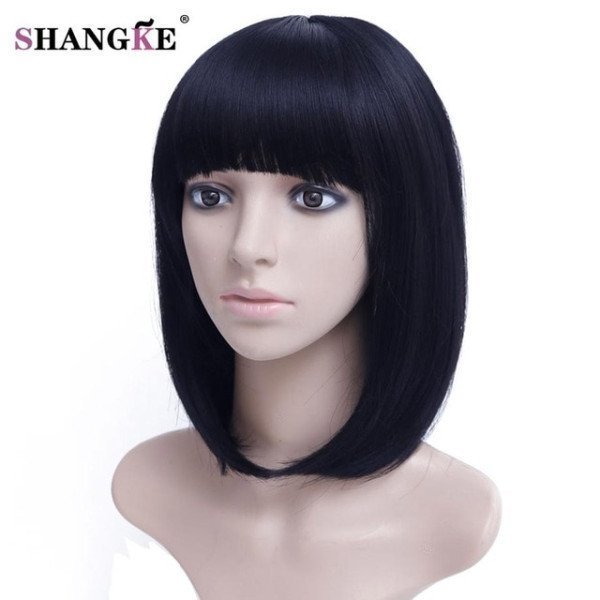 14  Bob Wig Short Synthetic Wigs For  Women Heat Resistant Straight Hair For  Women Hairpieces Shangke/hoodmat.com