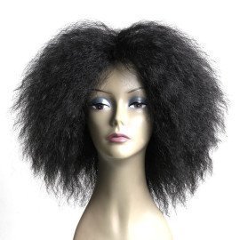 6.5 Inch 120G/Pcs Hair Fluffy Kinky Curly  Wigs Heat Resistant Synthetic Cosplay Wig For  Women  Shangke/hoodmat.com