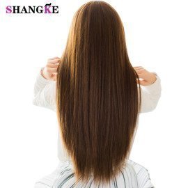 5 Clip In Hair Extensions Strong Clip On Hair Extensions Heat Resistant Synthetic Hair Pieces Natural Clip Fake Hair Shangke/hoodmat.com