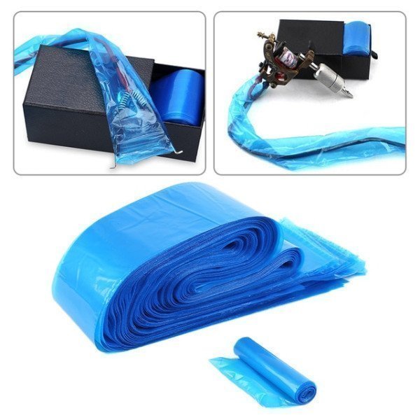 100Pcs/Pack Disposable Blue Tattoo Clip Cord Sleeves Bags Covers Bags For Tattoo Machine Tattoo Accessory Permanent Makeup Shangke/hoodmat.com