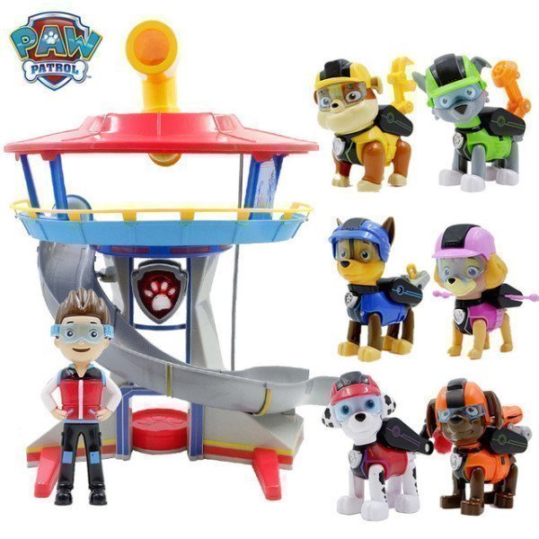 Hot Paw Patrol Plastic Playset Observatory Toys Patrulla Canina Toys With Music Action Figures Juguetes Toys Kids Children Toys Wonder Toy World/hoodmat.com