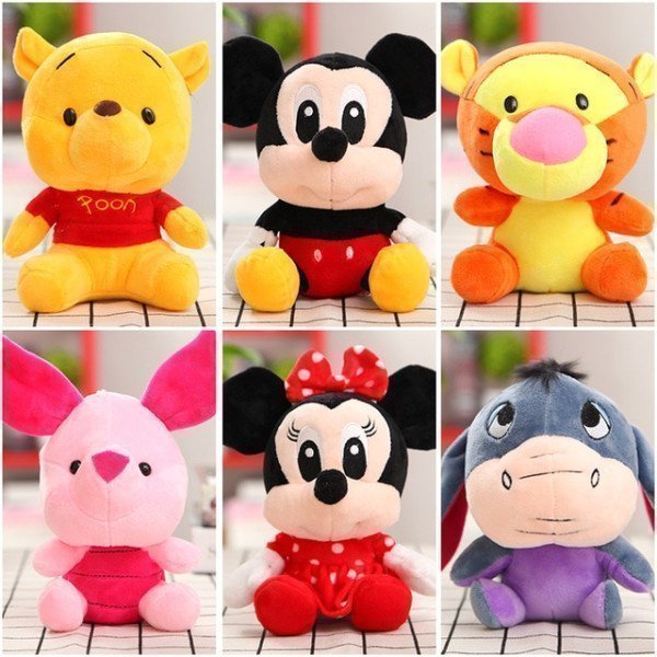 Cute 10/20Cm Disney Mickey Mouse Plush Figure Toys Disney Winnie The Poohs Stitch Lilo Plush Model Toy Gift For Children Girls Wonder Toy World/hoodmat.com