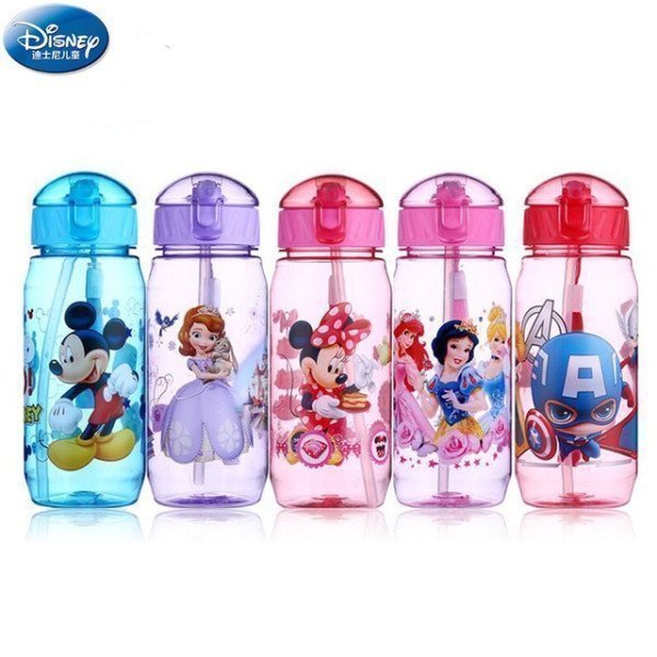 450Ml Disney Marvel Mickey Mouse Minnie Kids Feeding Cups Marvel Captain America Baby Water Feeding Tritan Cup Action Figure Toy Wonder Toy World/hoodmat.com