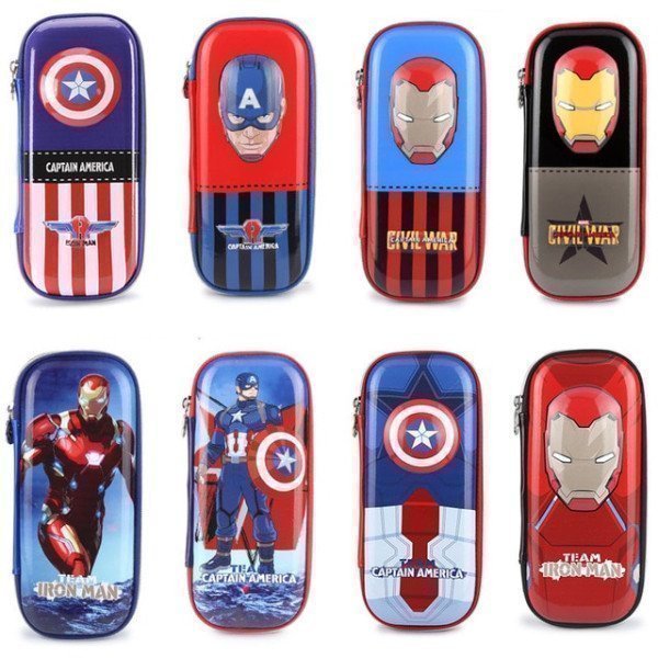 Genuine Marvel Disney Cars Pencil Bag Figure Tos Anime Frozen Avengers Spiderman Captain American Eva Pencil Bag Toy For Kids  Wonder Toy World/hoodmat.com