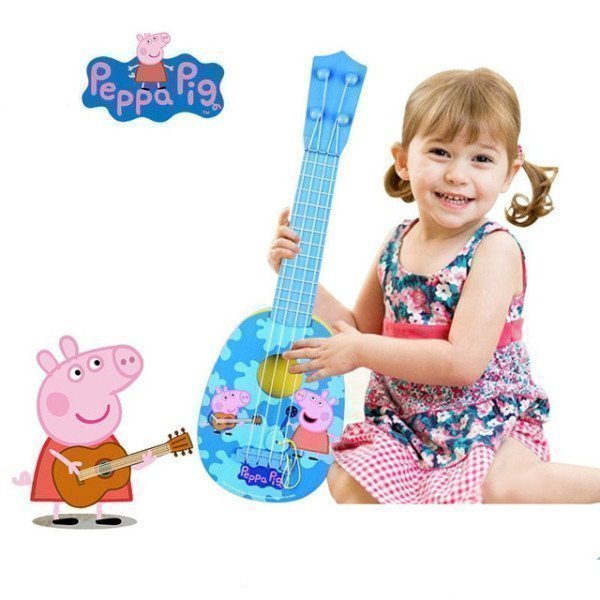 Peppa Pig George 36Cm/14&Quot; Original Children Musical Instruments Figure Toys Ukulele Guitarpeppa Pig Christma Gifts Toys For Kids Wonder Toy World/hoodmat.com