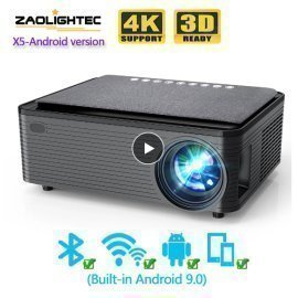 ZAOLIGHTEC X5 Portable Smart Projector Android Wifi LED HD Projector Support 4K Real 1080P Projector For Mobile Phone Smart _iimport ZaolightecOs/hoodmat.com