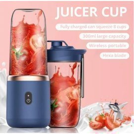 Portable Small Electric Juicer Stainless Steel Blade Juicer Cup Juicer Fruit Automatic Smoothie Blender Kitchen Tool _iimport FactoryDirectCollectedS/hoodmat.com