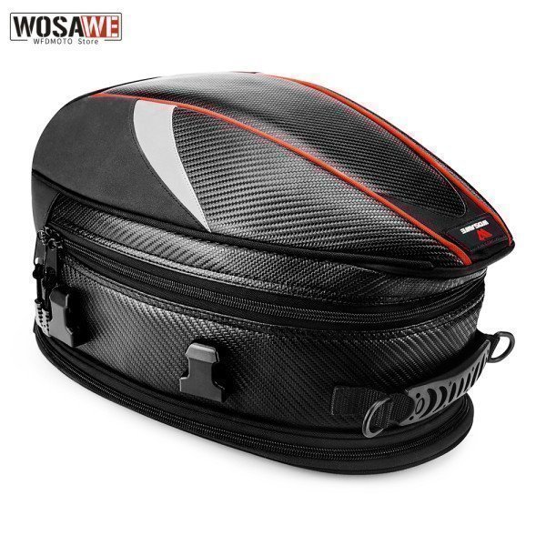 WOSAWE Motorcycle Tail Bags Waterproof Travel Shoulder Bag Rear Seat Trunk Pack Reflective Safety Helmet  Motorbike Tank Bag iimport Wfdm/hoodmat.com_RiteVilage