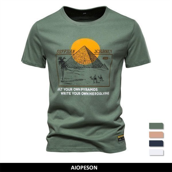 AIOPESON Cotton T Shirt for Men Brand Quality Print Mens T-shirts Casual Slim Fit O-neck Short Sleeve Summer Men Tops Tee Shirt_iimport Aiopeson/hoodmat.com_RiteVilage