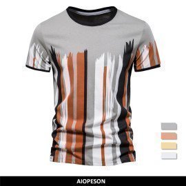 Printed Cotton T Shirt for Men Short Sleeve Fashion O-neck Streetwear Mens T-shirts Summer Casual Tops Tee Men Clothing_iimport Aiopeson/hoodmat.com_RiteVilage