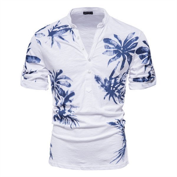 AIOPESON Hawaii Style T-Shirt Men 100% Cotton Middle Sleeve Mens T Shirts 2021 New Summer Quality Casual Printed Tee Shirt Male_iimport Aiopeson/hoodmat.com_RiteVilage