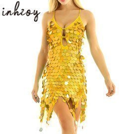Women Ladies Sexy Sleeveless Sparkling Sequin Fringe Ballroom Samba Tango Stage Latin Dance Dress Rave Costume _iimport inhzoy/hoodmat.com_RiteVilage