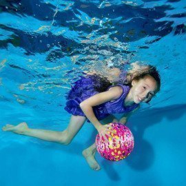 Swimming Pool Ball Floating Toys Ball With Hose Joint Underwater Game Inflatable Water Drops 9 Inches _iimport inhzoy/hoodmat.com_RiteVilage