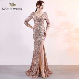 prom dresses 2022 sexy long mermaid prom dress vestidos de fiesta largos v-neck backless side slit sequin evening gowns _iimport FsuzwelW.S/hoodmat.com_RiteVilage