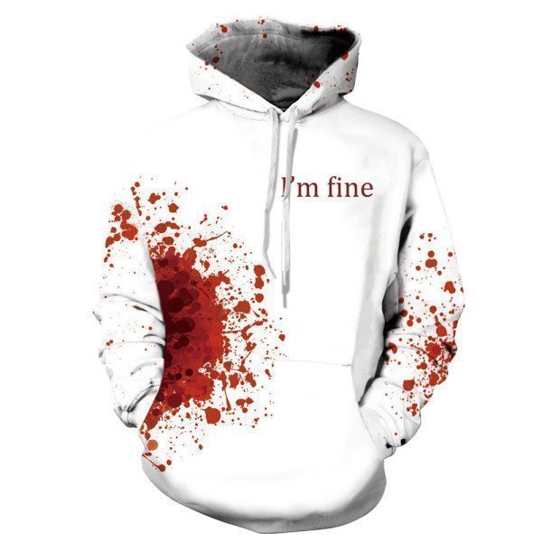 3D Print Wound Horror Blood Hoodies Sweatshirts Women Men IM FINE Letter Hoodie Jumper Tracksuit Pullover Cosplay Women Tops _iimport WBWAWBWA/hoodmat.com_RiteVilage