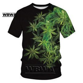 Natural weeds cool bright green weeds leaves fully printed 3D T-shirt cool unisex shirt T-shirt summer muscle pendant _iimport WBWAWBWA/hoodmat.com_RiteVilage