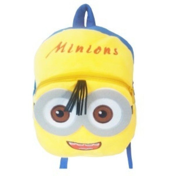 1 Pieces Of  Plush Minions Backpack Carton Animated School Children Bag For Kid Size 28 By 23 By 9 (Small) ][Retail Purchase|Hoodmat.Com