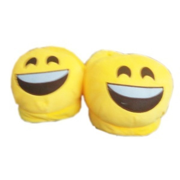 1 Pieces Of  Popular Winter Warm Indoor Soft Plush Smile Emoji Slipper ][Retail Purchase|Hoodmat.Com