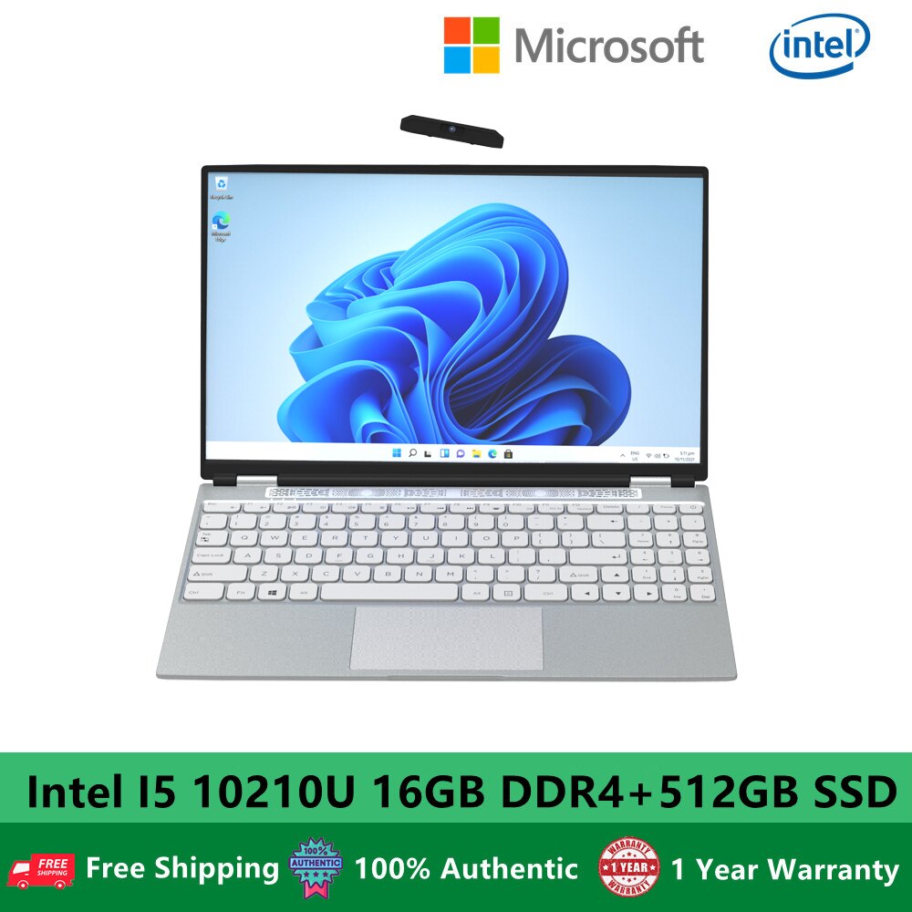 Original HL156T Windows 11 Notebook Office Gaming Laptop Computer PC Intel I5 10210U 15.6