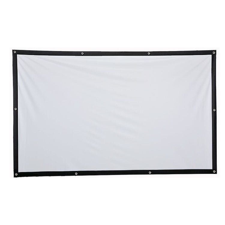 60 to 150 Inches Profile Projector Screen with Grommets Finished Edge White Curtain Simple Portable Projection Screen _iimport FactoryDirectCollectedS /hoodmat.com