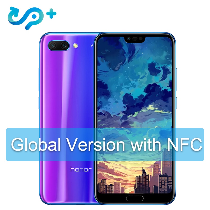 Original Huawei Honor 10 Global Version 4Gb 128Gb Mobilephone Nfc Mobile Phone Android 8.1 4*Camera 24Mp 3400Mah Quickcharge U-P+Onst./hoodmat.com
