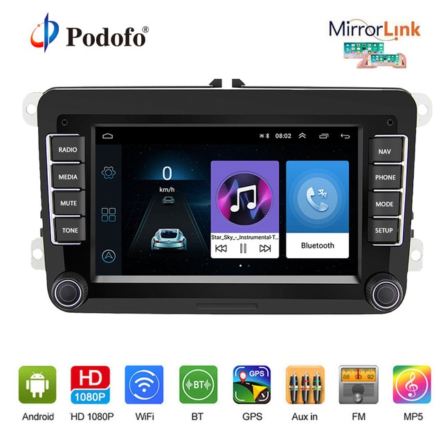 2 Din Car Stereo Radio 7 Inch Android Gps Navigation Hd Autoradio Mp5 Multimedia Player For Iso /Android Mirror Link  Podofo /hoodmat.com