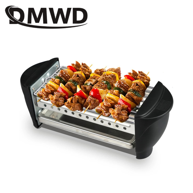 Double Layers Smokeless Electric Pan Grill Bbq Octopus Ball Griddle Barbecue Raclette Mini Non-Stick Plate Takoyaki Machine JessS Mommy Appliance/hoodmat.com