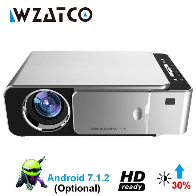 T6 Android 7.1 Wifi Smart Optional Hd Led Portable Mini Projector Support 1080P Video For Home Theater Game Movie Cinema Wzatco/hoodmat.com