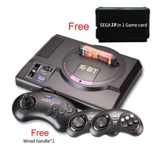Wireless Hdmi Av Version For Sega 16 Bit Tv Video Game Console For Sega Megadrive Game Consolewith Free 18 Sega Game Cartridge Game World 2/hoodmat.com