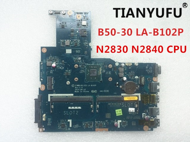 New Ziwb0/B1/E0 La-B102P Laptop Motherboard For Lenovo B50-30 Motherboard For Intel N2830 N2840 Cpu (No Fingerprint Connector ) Tianyufu/hoodmat.com