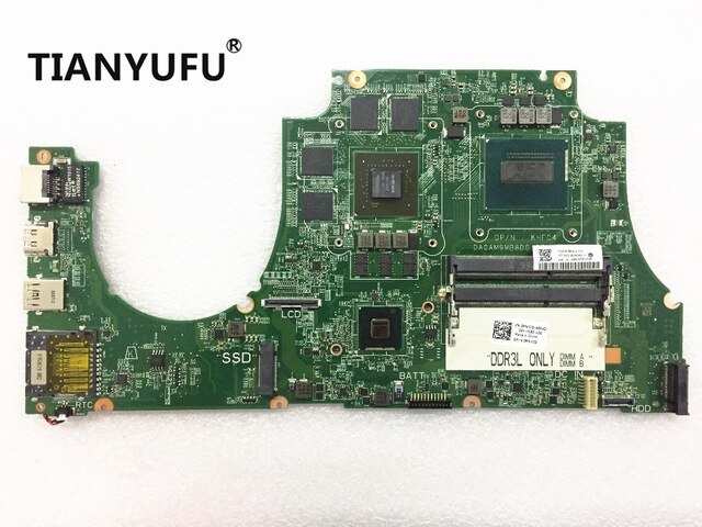 Dell Inspiron 7557 Laptop Motherboard Rnxcd Cn-0Rnxcd Mainboard W I7-4720Hq Cpu Da0Am9Mb8D0 Motherboard Tested 100% Work Tianyufu/hoodmat.com