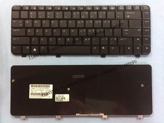 New English Dv4 Keyboard For Hp Pavilion Dv4 Dv4-1000 Dv4-3000 Dv4-2000  Us Black Laptop Keyboard Tested 100% Work  Tianyufu/hoodmat.com
