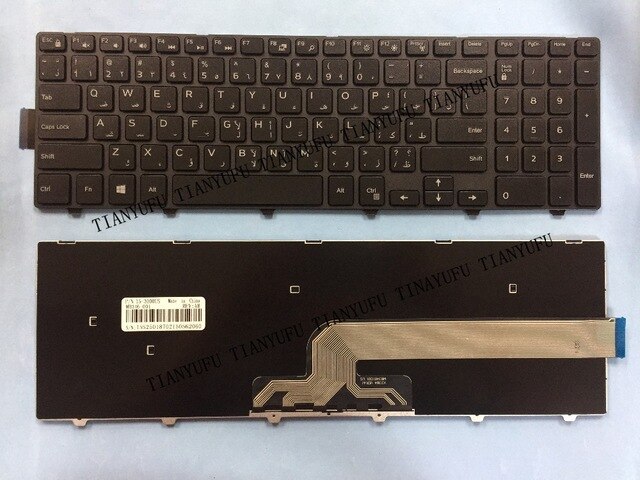 Arabic New 15-3000 Keyboard For Dell Inspiron 17 5758 15-3000 Vostro 3546 3558 3559 3551 5543 5548 5552 5759 Ar Laptop Keyboard  Tianyufu/hoodmat.com