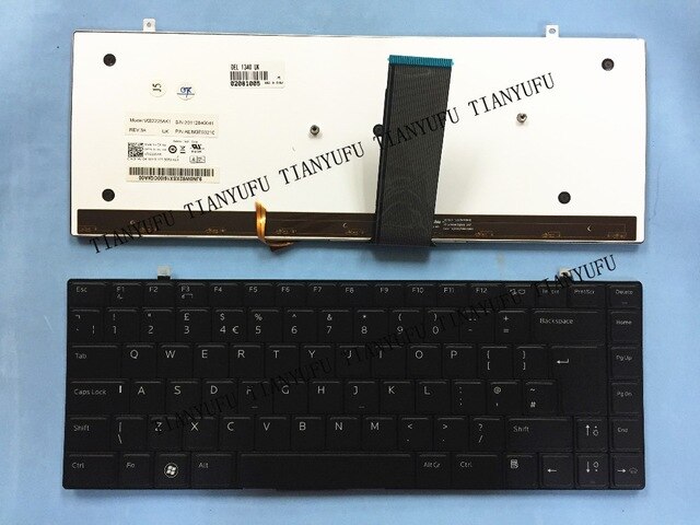English New 1340 Keyboard For Dell  Xps 13 16 1340 1640 1645 1647 1650 Ui Black Laptop Keyboard Tested 100% Work   Tianyufu/hoodmat.com