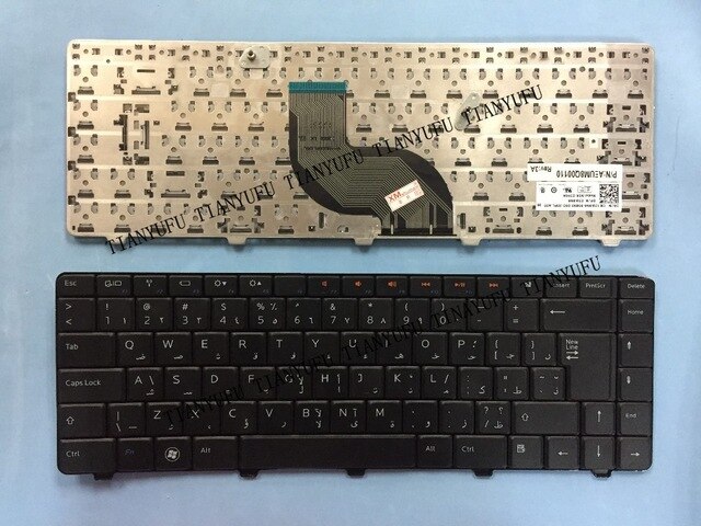 Arabic New N4010 Keyboard For Dell N4010 14R N4020 N4030 N5030 M5030 Ar Black Laptop Keyboard  Tianyufu/hoodmat.com