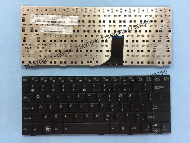 English New 1005Ha Keyboard For Asus Epc 1005Ha 1008Ha 1001Ha Us Black Laptop Keyboard   Tianyufu/hoodmat.com