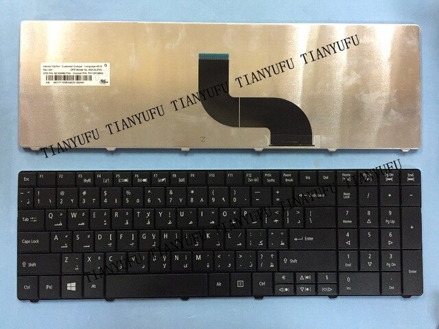 Arabic New E1-571 Keyboard For Acer Aspire E1-571G E1-531G E1 521 531 571 E1-521 E1-571 E1-521G Black Laptop Keyboard  Tianyufu/hoodmat.com