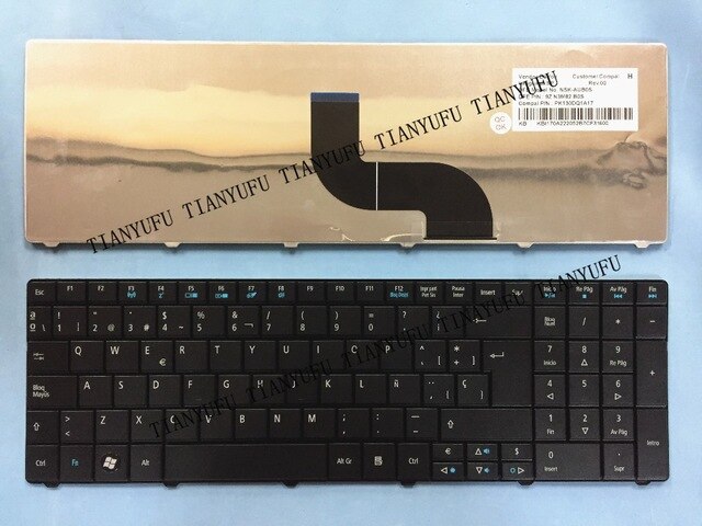 Spanish New 8571 Keyboard For Acer Travelmate 8531 8571 8571G 8572 8572G 8572T 8572Tg 8571 Sp Black Laptop Keyboard  Tianyufu/hoodmat.com